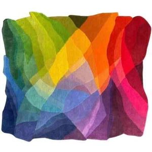 Rainbow Color Abstract Irregular Wonderful Tufted Kids Rug For Living Room - Picture 1 of 7