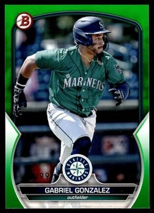 2023 Bowman Draft GABRIEL GONZALEZ GREEN  PARALLEL 23/99 MARINERS BD-72 - Picture 1 of 2