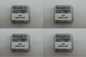4x Sony - Murata 364 V364 Uhren-Batterie Knopfzelle SR60 SR621 AG1 BL1 Watch Sil