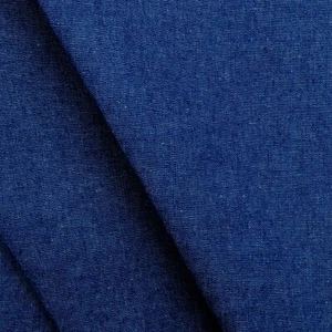 Lightly Brushed Denim Blue 6.7 oz. Cotton Chambray Fabric | 65 in. Wide | BTY - Picture 1 of 10