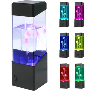 3.12" Jellyfish Battery Powered Lava Lamp, Multicolored Liquid - Picture 1 of 12