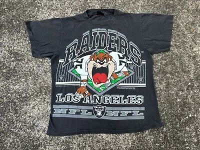 GILDAN Vintage 1992 Los Angeles Raiders Taz T-Shirt Looney Tunes AN44263