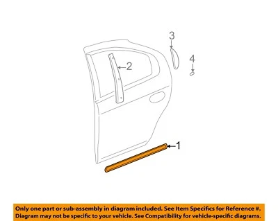 CHRYSLER OEM 00-05 Neón Puerta Trasera Exterior Borde-Cuerpo Lateral Mldg QK60TZZ Foto 1 de 2