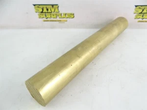 PIECE OF SOLID 360 BRASS 1-3/8" DIA ROUND ROD STOCK 10" LONG 4LBS - Picture 1 of 4