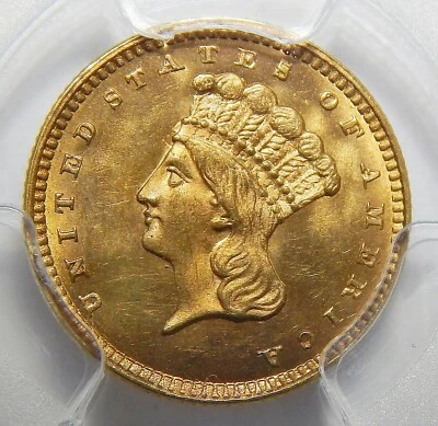 Dólar de oro MS65 1857 PCGS Foto 1 de 4