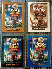 LOT OF 4 CARDS: 2018 WACKY PACKAGES (FREDDY GRAHAMS) BLACK, BLUE, BRONZE & SEPIA