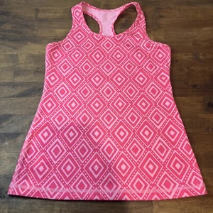 IVIVVA by LULULEMON Girls pink geometric racerback tank top, 10 - Picture 1 of 4