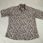 Patron Cito Red Label Men's Pink and Gray Short Sleeve Pearl Snap Shirt XL #739