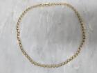 Gold Plated Sterling Silver Curb Link Necklace ~ 18" ~ 15.2grams ~ 1-K205
