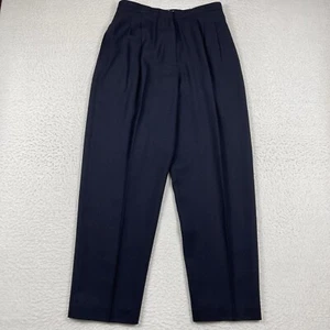 Lord & Taylor Pants Womens 14 Blue Wool Lined Vintage Pleated Career Workwear - Picture 1 of 13