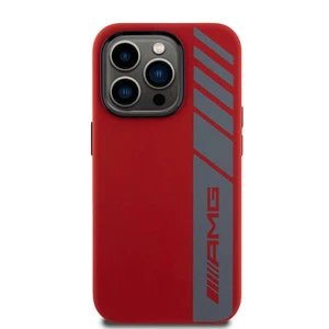 AMG Mercedes iPhone 15 Pro Hülle Cover Case MagSafe Liquid Silicone Big Logo red - Bild 1 von 8