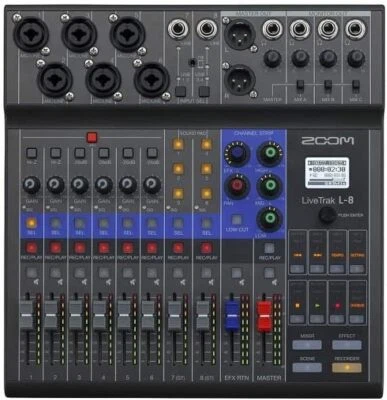 ZOOM LiveTrak L8 MIXER E REGISTRATORE DIGITALE 8 CANALI USB 4 MIX CUFFIE L-8 - Immagine 1 di 4