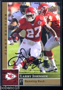 Larry Johnson signed autographed AUTO 2009 UD First Edition #74 CHIEFS - Picture 1 of 1
