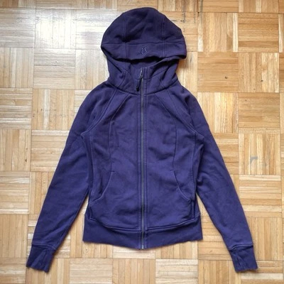 Sudadera con Capucha de Buceo Lululemon Mujer Talla 6 Púrpura Cremallera Completa Cálida Gruesa Foto 1 de 4