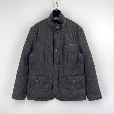 Barbour Land Rover Filey Quilted Jacket Mens Medium Grey Padded Range Rover Coat - Image 1 of 4