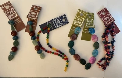 Semi Precious Stone Beads Strand Lot Of 6 - Image 1 of 4