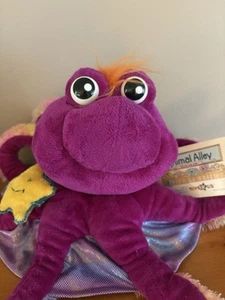 Vintage Toys R Us Animal Alley Purple Octopus and Starfish Plush Toy Tags - Picture 1 of 5
