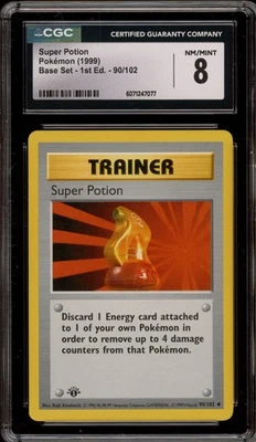 Pokemon Super Potion Base Set Shadowless 1st Edition #90 CGC 8 - Image 1 of 2
