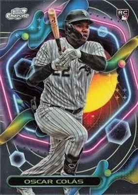 Oscar Colás 2023 Topps Cosmic Chrome 104 Chicago White Sox Rookie Baseball Card - Image 1 of 2