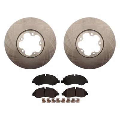 For Ford Transit-350 HD 15-23 R-Line Plain Front Brake Kit w Semi-Metallic Pads Foto 1 de 4