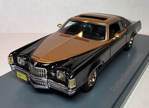 Neo Scale Models 1:43 1972 Pontiac Grand Prix Hurst SSJ Starlight Black/Gold - Picture 1 of 5