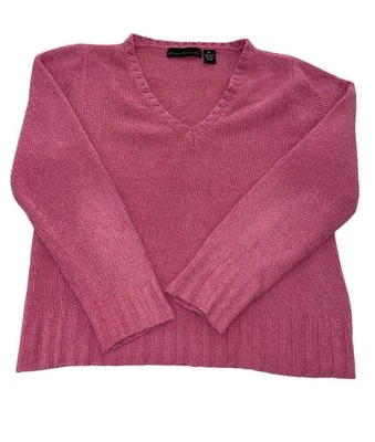 Suéter Y2K Rosa Cuello en V Para Mujer XL Allison Britney Acogedor Tejido Cómodo Elástico Foto 1 de 4