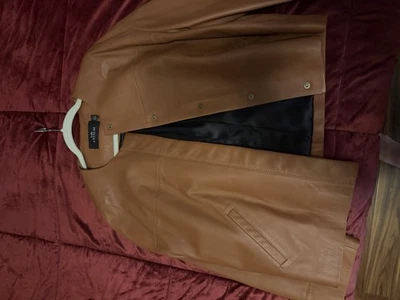 Chaqueta de cuero Coach nueva con etiquetas. Talla grande. Sin cuello Foto 1 de 4