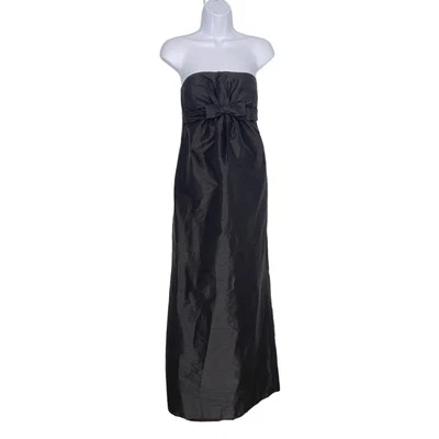 A Pea in the Pod MATERNITY Silk Strapless Maxi Dress Small Black - Image 1 of 4