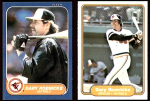 Gary Roenicke 2 Karten Lot - 1982 und 1986 Fleer - Orioles (NM) - Bild 1 von 6