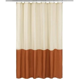 72 in. W x 72 in. L Waterproof Fabric Shower Curtain in Cream, Orange - Picture 1 of 6