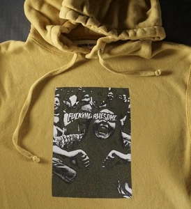FA F*cking Awesome Hoodie Herren Large gelb Grafik Skate Pullover Sweatshirt - Bild 1 von 8