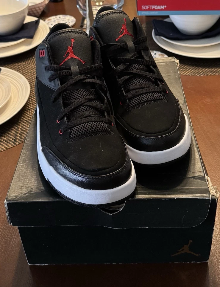 Jordan Flight Origin 3 Negro/Gimnasio-Rojo/Blanco Talla 11.5 820245-001 Nuevo Con Caja|¡Limpio! Foto 1 de 4