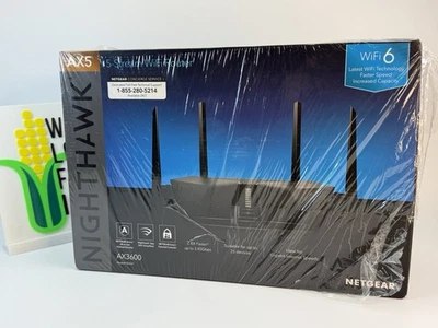 NETGEAR Nighthawk AX5 AX3600 RAX41 4 Port 5-Stream WiFi 6 Router (NEW/SEALED) - Image 1 of 4