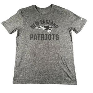 New England Patriots Shirt Mens Large Gray NFL Football the Nike Tee Dri-FIT - Picture 1 of 11