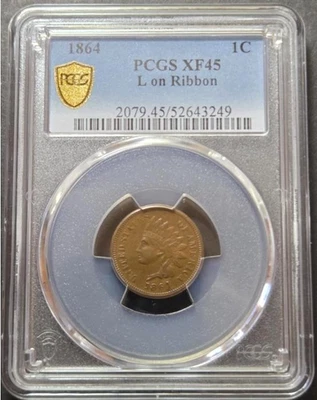 1864 L Indian Head Cent PCGS XF45 2079.45/52643249 Exquisite Coin Rare - Image 1 of 4