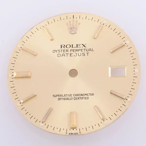 Rolex Datejust 36 mm esfera en barra de champán con pista Sec & Min, T Swiss T #D27 - Imagen 1 de 5