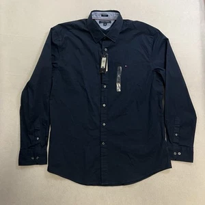 Tommy Hilfiger Blue Regular Fit Long Sleeve Stretch Shirt Men's Size XL BNWT - Picture 1 of 11