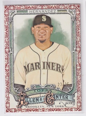 Felix Hernandez 2025 Topps Allen & Ginter #171 Mariners Orange Filagree /25 - Imagem 1 de 2