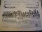 Original 1882 Long Island Li Hewlett Great Neck 8 X 10 Lithograph Print