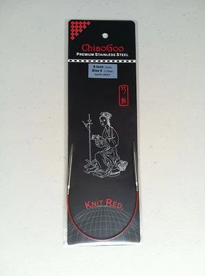 ChiaoGoo 9 Inch Regular RED Circular Knitting Needles Stainless Steel MPN 6009