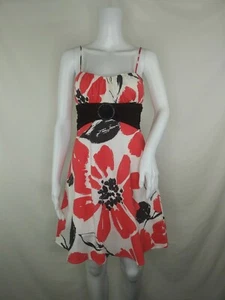 City of Triangles Dress 3 sundress spaghetti strap stretch floral above knee EUC - Picture 1 of 12
