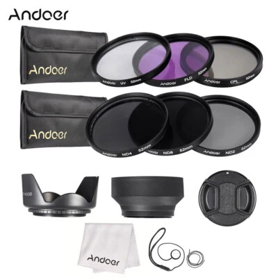 52mm Lens Filter Kit +CPL+FLD+(ND2 ND4 ND8) with Carry Pouch / B3R6 - Image 1 of 4