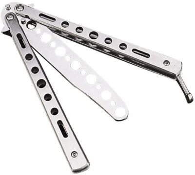 Cuchillo de Entrenamiento Mariposa Peine Entrenador Metal No Afilado Herramienta de Práctica Opaca Nuevo Foto 1 de 4