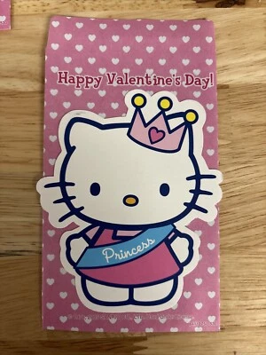 Sanrio Hello Kitty Paper Treat Bags 12 Pcs. Valentines Day Love Princess Party - Image 1 of 4