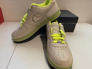 Nike Air Force 1 Low '07 LIGHT BONE CANVAS VOLT - Size 9.5 - New - Picture 1 of 15