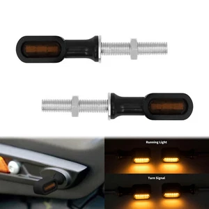 Mini clignotant arrière LED motos feu de course pour Harley Sportster XL Dyna - Picture 1 of 12