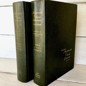Masterworks Of World Literature Volume 1 & II 3rd Ed 1970 Brown Everett Harriso - Picture 1 of 12
