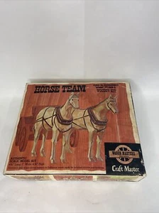 Vintage Craft Master Horse Team Old West Wooden Kit Model 50201 - Open Box - Picture 1 of 11
