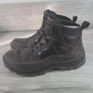 Ecco Mens Goretex Boot Brown Leather Waterproof Hike Work Size US 10 44 - Picture 1 of 16