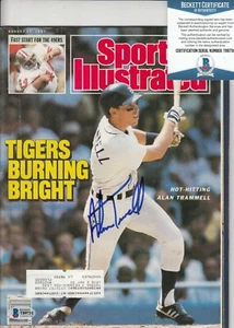ALAN TRAMMELL signed (DETROIT TIGERS) 1987 Sports Illustrated BECKETT T89731 - Picture 1 of 1